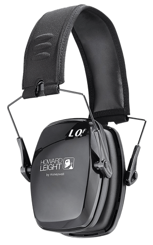 Howard Leight R01523 Leightning Ultra-Slim Passive Muff 23 dB Over the Head Black Adult