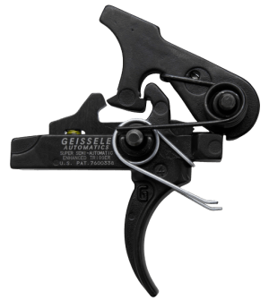 Geissele Automatics 05160 SSA-E Two-Stage Curved Trigger with 2.90-3.80 lbs Draw Weight & Black Oxide Finish for AR-Platform