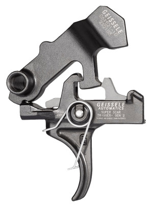 Geissele Automatics 05157 Super Scar  Black Oxide Curved Trigger Two-Stage 3.20-4.60 lbs Draw Weight for FN SCAR