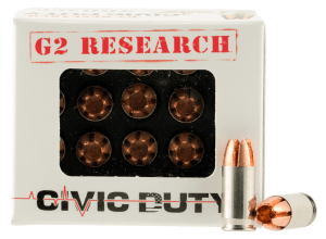 G2 Research G00621 Civic Duty 380ACP 64gr Copper Expansion Projectile 20rd Box