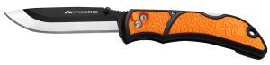 Outdoor Edge RLB30C RazorLite 3.50" Folding Drop Point Tanto Plain 420J2 SS Blade Black/Orange Polymer Handle
