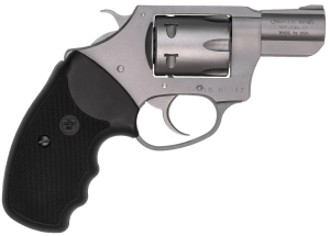 Charter Arms 72324 Pathfinder Small 22 WMR 8 Shot 2" Stainless Steel Barrel & Cylinder Anodized Aluminum Frame w/Black Finger Grooved Rubber Grip Exposed Hammer