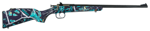 Crickett KSA2172 Youth  22 LR 1rd 16.12" Blued Barrel & Receiver  Fixed Front/Adjustable Rear Peep Sights  Muddy Girl Serenity Synthetic Stock w/11.5" LOP  Rebounding Firing Pin Safety