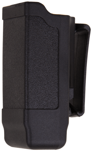 Blackhawk 410600PBK Single Mag Case Matte Black Polymer Belt Clip Compatible w/ Double Stack 9mm/10mm/40/45/357