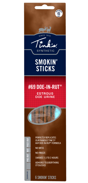 Tinks W6106 Smokin Stick Deer Attractant Doe In Estrus Scent 6 Per Pkg