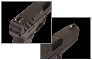 TruGlo TG231X Tritium Black | Green Tritium Front Sight Green Tritium Rear Sight