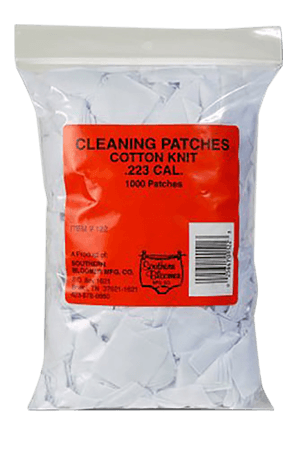 Southern Bloomer 122 Cleaning Patches 223 Rem 5.56x45mm NATO Cotton 1000 Per Bag