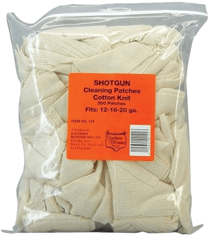 Southern Bloomer 124 Cleaning Patches Shotgun 12ga 16ga 20ga Cotton 500 Per Pack