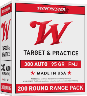 Winchester Ammo USA380W USA 380 ACP 95 gr Full Metal Jacket 200 Per Box/ 5 Case