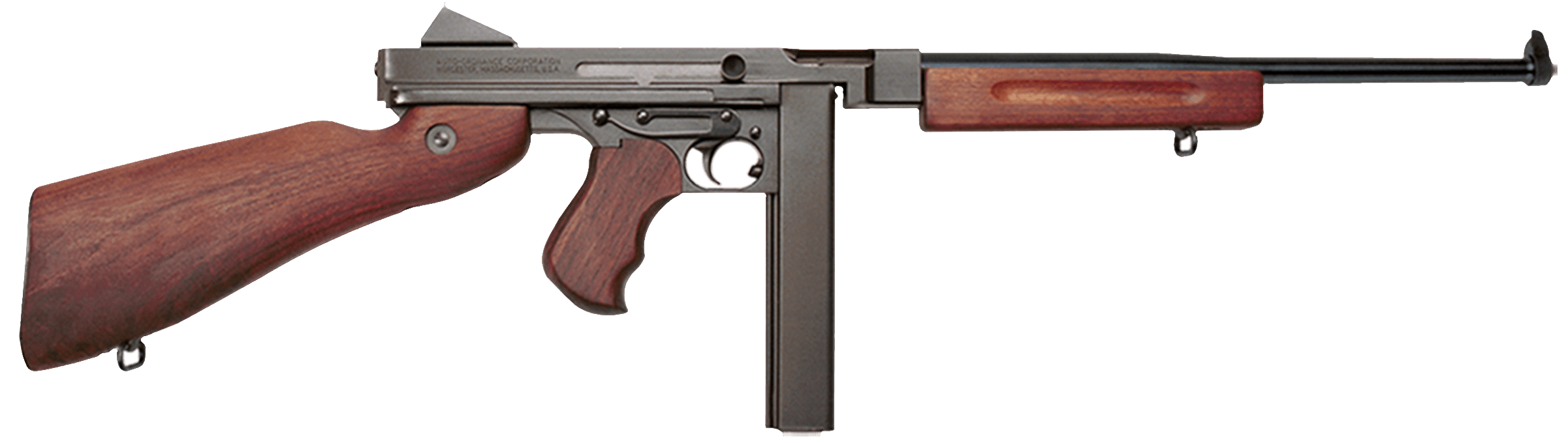Thompson TM1C M1 Carbine Lightweight Carbine 45 ACP Caliber with 16.50" Barrel 30+1 Capacity (Stick) Black Hard Coat Anodized Metal Finish American Walnut Stock Wood Grip Right Hand