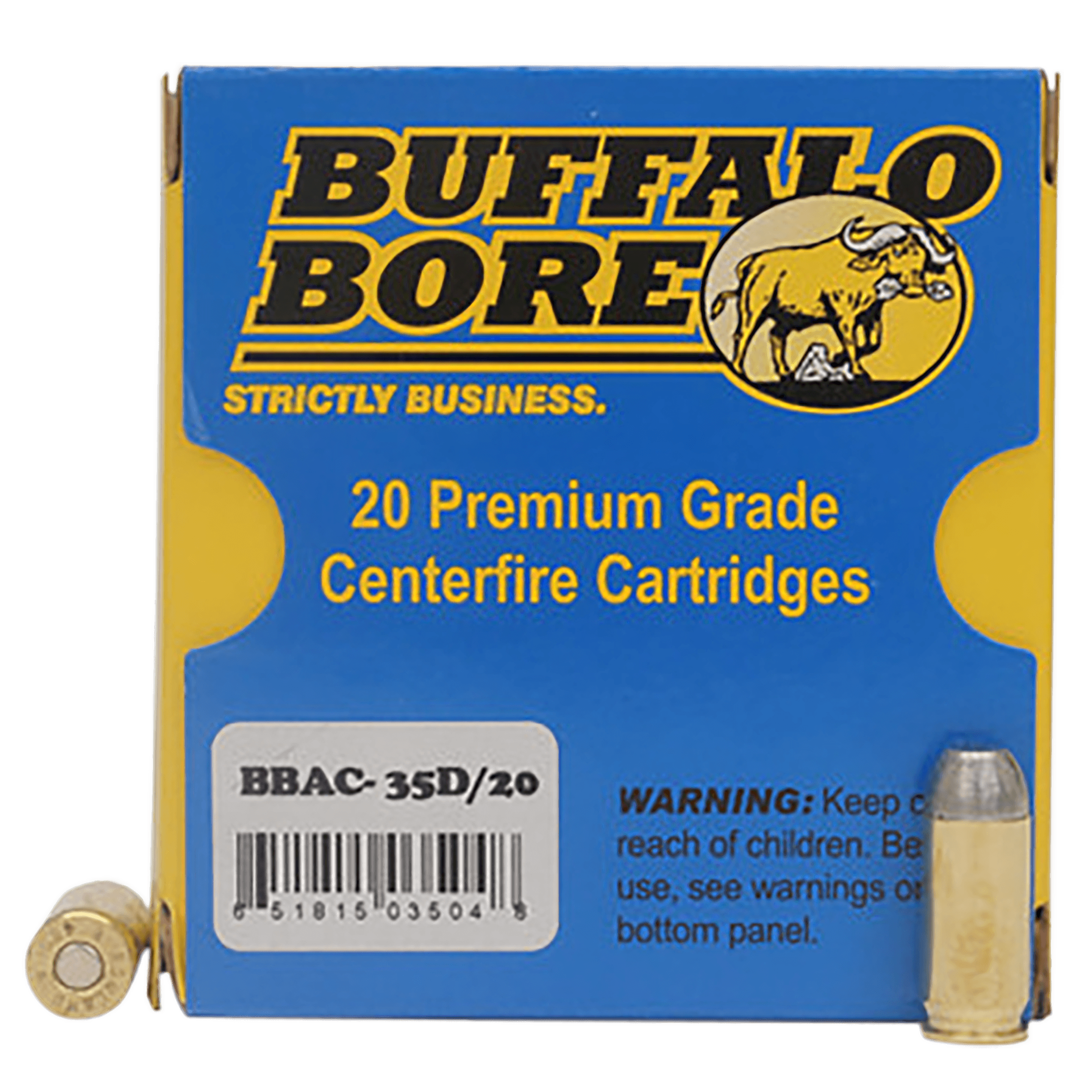 Buffalo Bore Ammunition 35D20 Personal Defense Strictly Business 460Rowland 255gr Hard Cast Flat Nose 20rd Box/12 Case