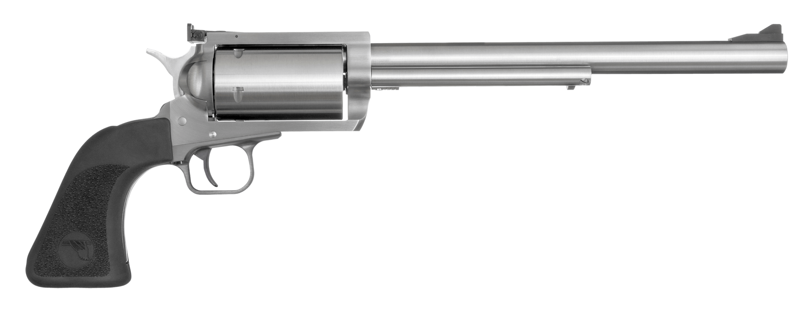 Magnum Research BFR460SW10 BFR Long Cylinder Large Frame 460 S&W Mag 5 Shot 10" Brushed Stainless Steel Barrel Cylinder & Frame Black Rubber Grip Exposed Hammer