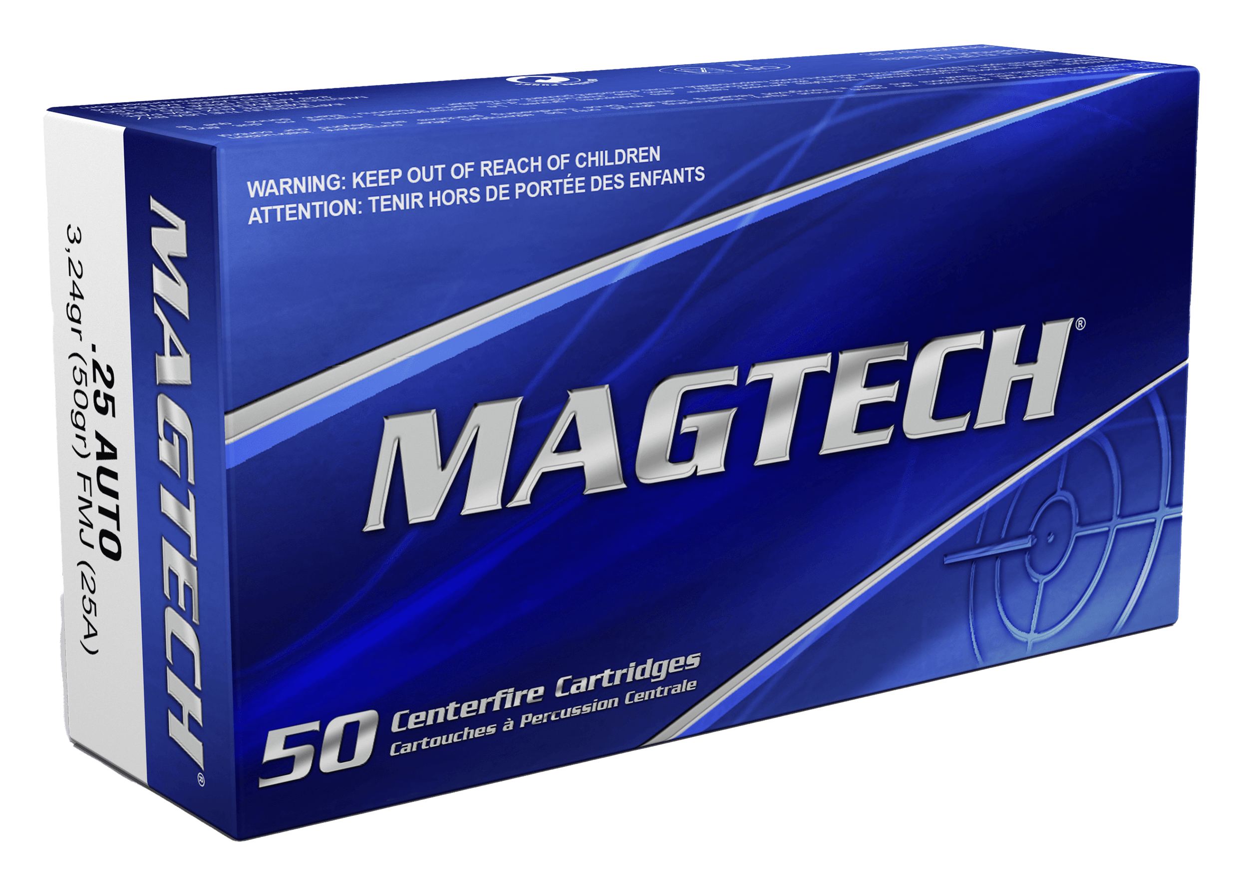 Magtech 25A Range/Training 25 ACP 50 gr Full Metal Jacket 50rd Box