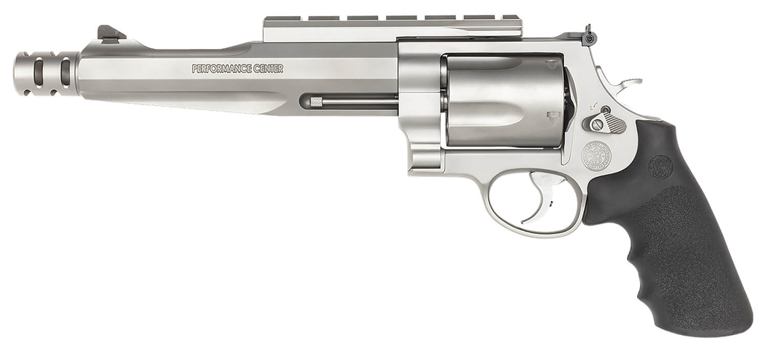 Smith & Wesson 170299 Model 500 Performance Center 500 S&W Mag Stainless Steel 7.50" Barrel With Muzzle Brake & 5rd Cylinder Matte Stainless Steel X-Frame Chromed Hammer & Trigger With Stop - Image 2