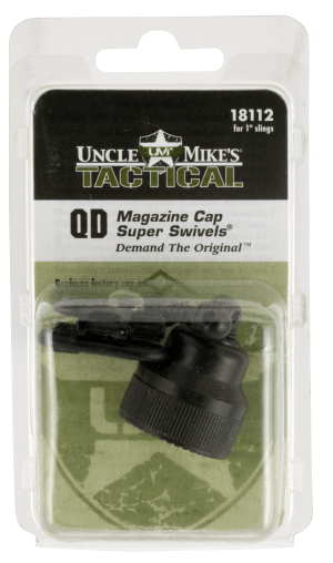 Uncle Mike's 18112 Mag Cap Swivel Set made of Steel with Blued Finish 1" Loop Size & Quick Detach Style for Mossberg 590 835 Includes Two Super Swivels