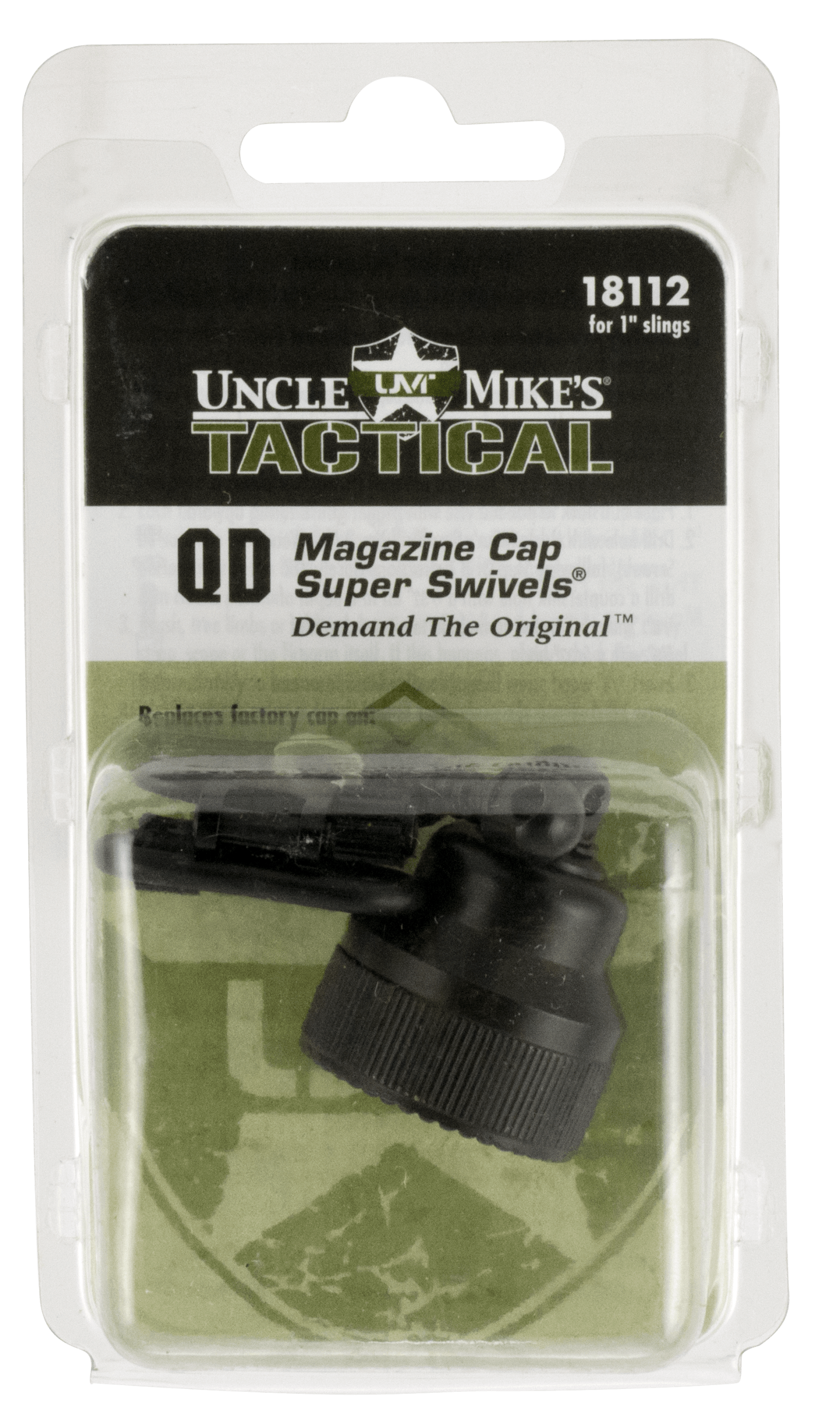 Uncle Mike's 18112 Mag Cap Swivel Set made of Steel with Blued Finish 1" Loop Size & Quick Detach Style for Mossberg 590 835 Includes Two Super Swivels