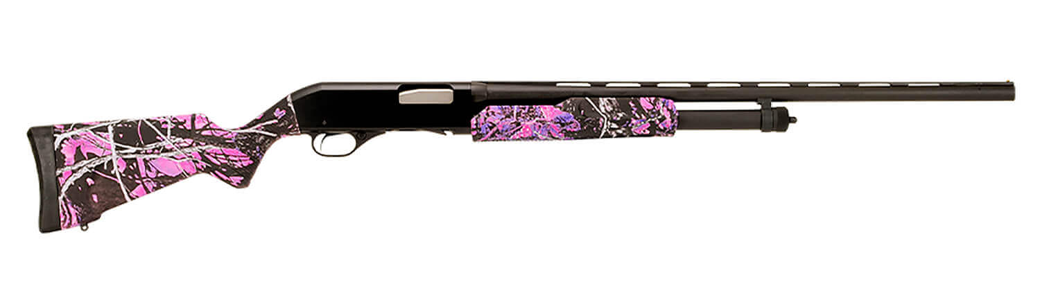 Stevens 22560 320 Field Compact 20 Gauge Pump 3" 5+1 26" Matte Black Vent Rib Barrel Matte Black Aluminum Drilled & Tapped Receiver Fixed Muddy Girl Synthetic Stock Ambidextrous - Image 4