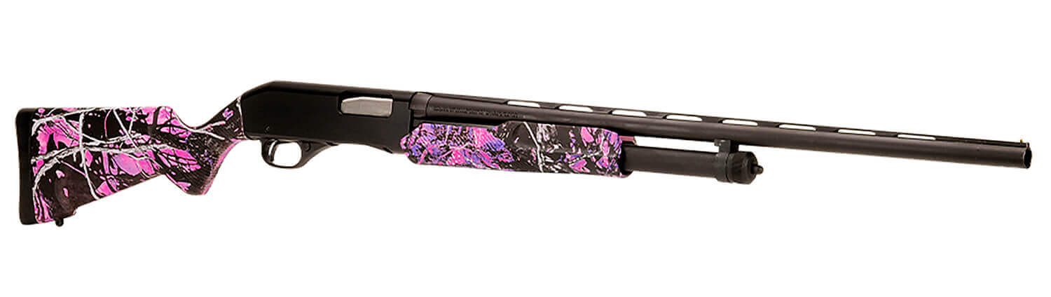 Stevens 22560 320 Field Compact 20 Gauge Pump 3" 5+1 26" Matte Black Vent Rib Barrel Matte Black Aluminum Drilled & Tapped Receiver Fixed Muddy Girl Synthetic Stock Ambidextrous - Image 3
