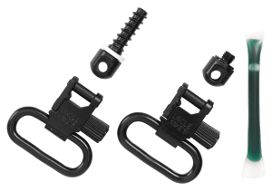 Uncle Mike's 15312 Fore End Band Swivel Set Quick Detach 115 LRB Blued 1" Loop for Tube Magazine Leaver Action Rifles/ Carbines/ Mossberg 500 Shotguns