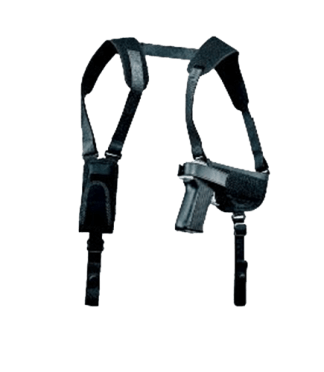 Uncle Mike's 77160 Pro-Pak Horizontal Shoulder Holster Shoulder Size 16 Black Nylon Harness Fits Med/Large Semi Autos Fits 3.25-3.75" Barrel Right Hand