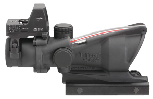 Trijicon 100549 ACOG Combo Matte Black 4x32mm Illuminated Red Chevron .223/5.56 BDC Reticle