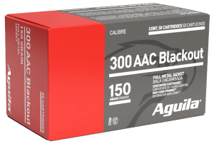 Aguila 1E300110 Target & Range Rifle 300Blackout 150gr Full Metal Jacket Boat Tail 50rd Box