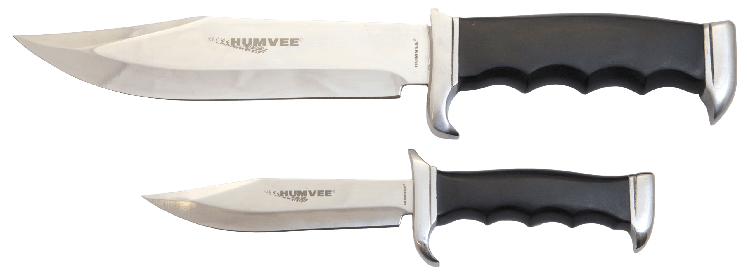 Humvee Adventure Gear HMVBC02BK Bowie Knife Set Fixed Plain Spear Point Polished Stainless Steel Black Pakawood