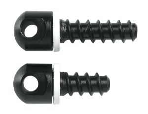 Uncle Mike's 25200 Magnum Band 115 RGS Screw Set made of Blued Steel Includes 1/2" Forend Base  3/4" Rear Base Screws & White Spacers for Wood Stock Bolt Action Rifles