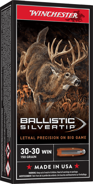 Winchester Ammo SBST3030 Ballistic Silvertip 30-30 Win 150 gr Rapid Controlled Expansion Polymer Tip 20rd Box