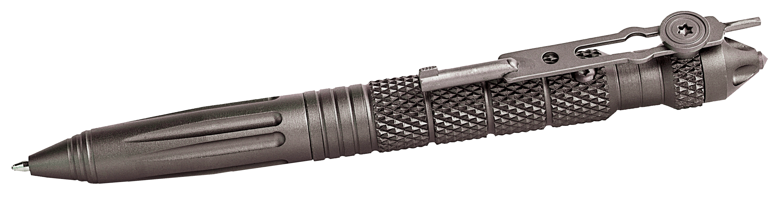 Uzi Accessories UZITACPEN4GM Tactical Pen Gun Metal Aluminum 6" Features Glass Breaker/Cuff Key