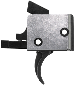 CMC Triggers 93501 Drop-In  Single-Stage Curved Trigger with 5-5.50 lbs Draw Weight & Black/Silver Finish for AR-15/AR-10