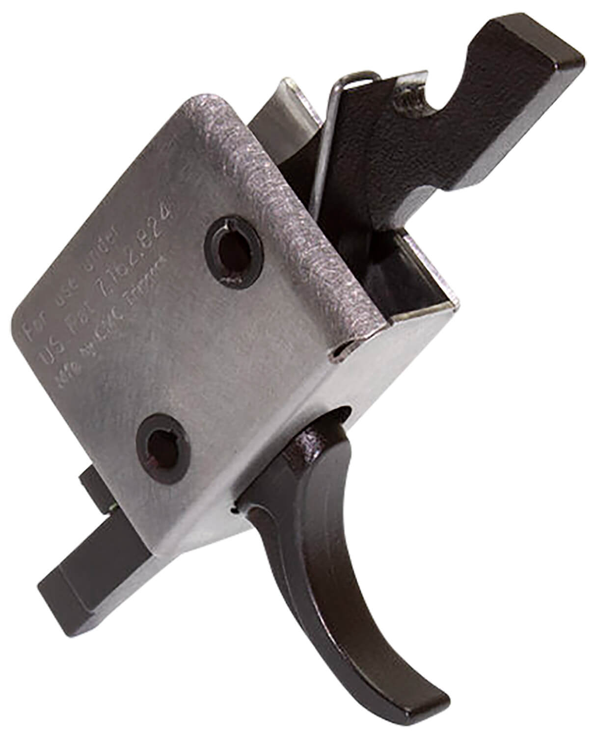 CMC Triggers 93501 Drop-In Single-Stage Curved Trigger with 5-5.50 lbs Draw Weight & Black/Silver Finish for AR-15/AR-10 - Image 2