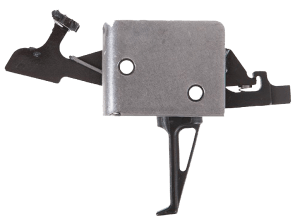CMC Triggers 93504 Drop-In  Two-Stage Flat Trigger with 2-4 lbs Draw Weight & Black/Silver Finish for AR-15/AR-10