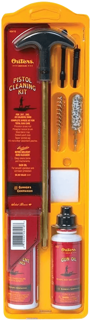Outers 46410 Brass Rod Universal Pistol Kit Universal Pistol Includes Reusable Clamshell for Storage