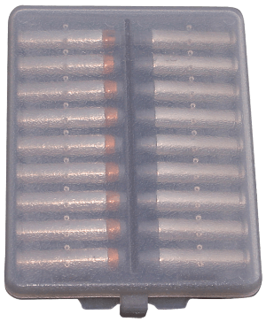 MTM Case-Gard W184441 Ammo Wallet Handgun 44 Mag 18rd Clear Smoke Polymer