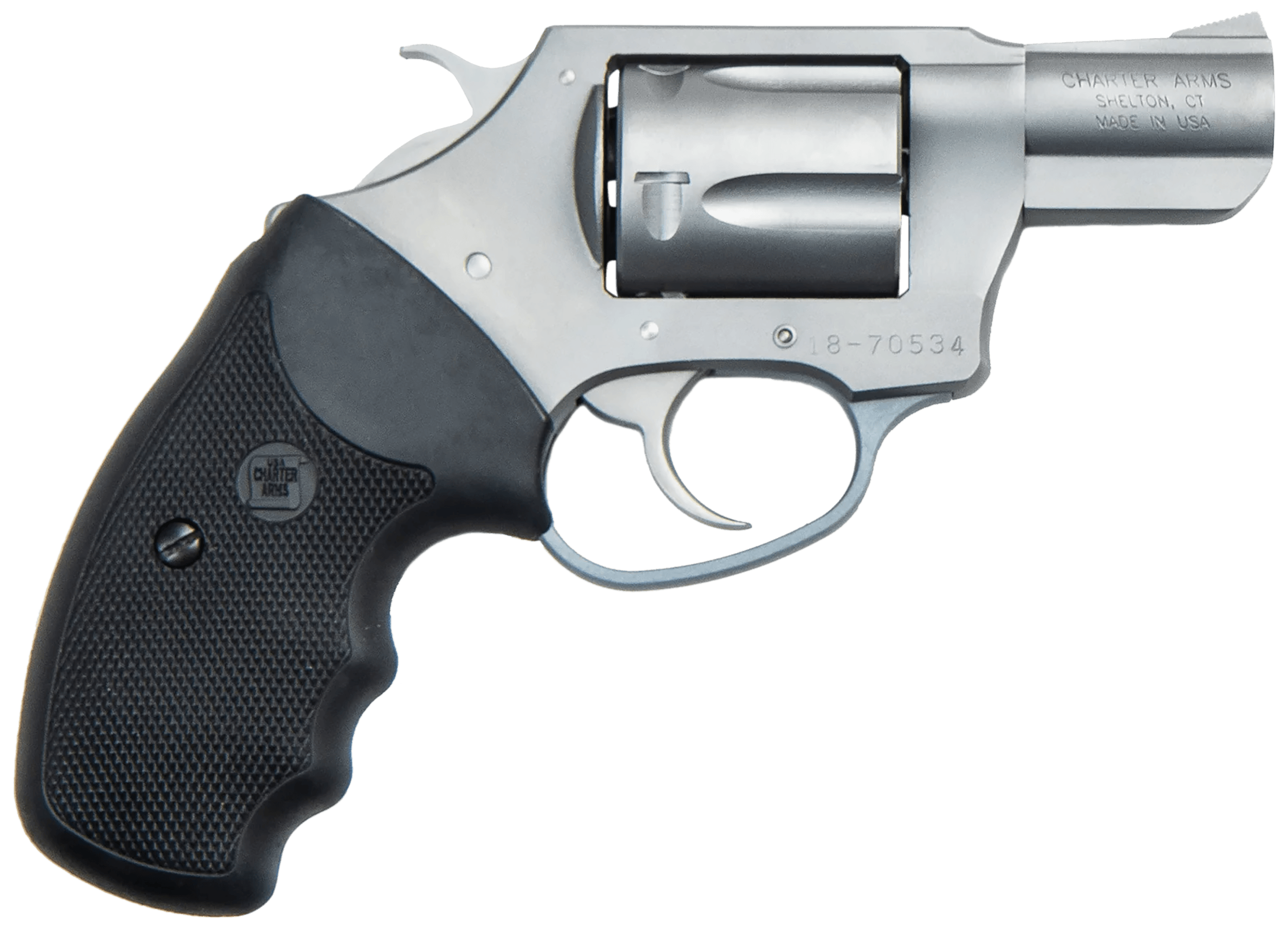 Charter Arms 73220 Undercoverette Small 32 H&R Mag 6 Shot 2" Matte Stainless Steel Barrel & Cylinder Matte Stainless Aluminum Frame w/Black Finger Grooved Rubber Grip Exposed Hammer