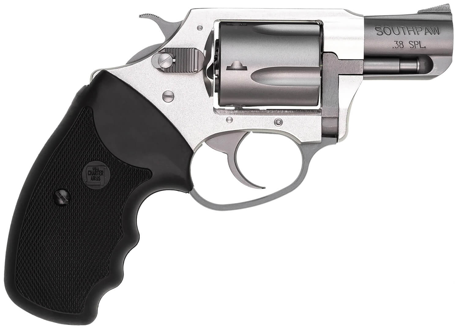 Charter Arms 93820 Undercover Lite Southpaw Compact 38 Special 5 Shot 2" Stainless Steel Barrel & Cylinder Anodized Aluminum Frame w/Black Finger Grooved Rubber Grip Exposed Hammer Left Hand - Image 2