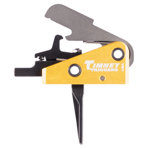 Timney Triggers 667SST Competition Trigger Single-Stage Straight Trigger with 3 lbs Draw Weight & Black/Gold Finish for AR-15