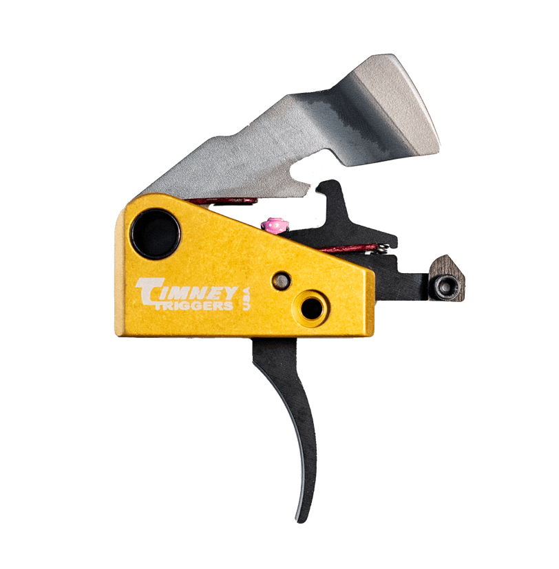 Timney Triggers 691S Featherweight Single-Stage Curved Trigger with Black/Gold Finish for FN SCAR17