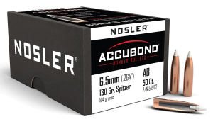 Nosler 56902 AccuBond 6.5 Creedmoor .264 130 gr Spitzer Point/ 50rd Box