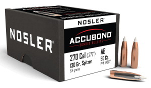 Nosler 54987 AccuBond  270 Win .277 130 gr Spitzer Point/ 50rd Box