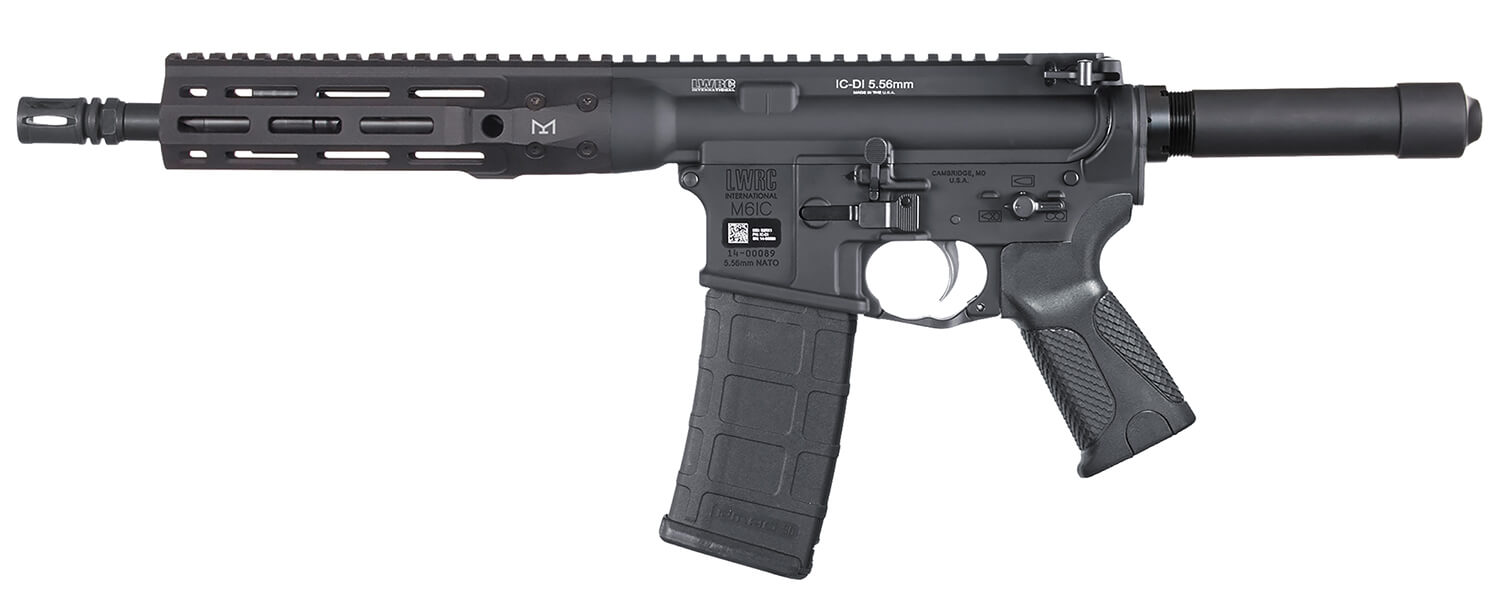 LWRC ICDIP5B10ML Individual Carbine Direct Impingement 5.56x45mm NATO 10.50" 30+1 Black Hard Coat Anodized Black Buffer Tube Stock Black Magpul MOE Grip - Image 2