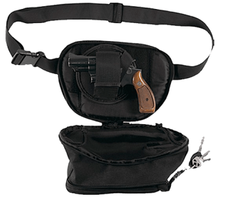 Bulldog BD860 Fanny Pack Medium Black Nylon Ambidextrous