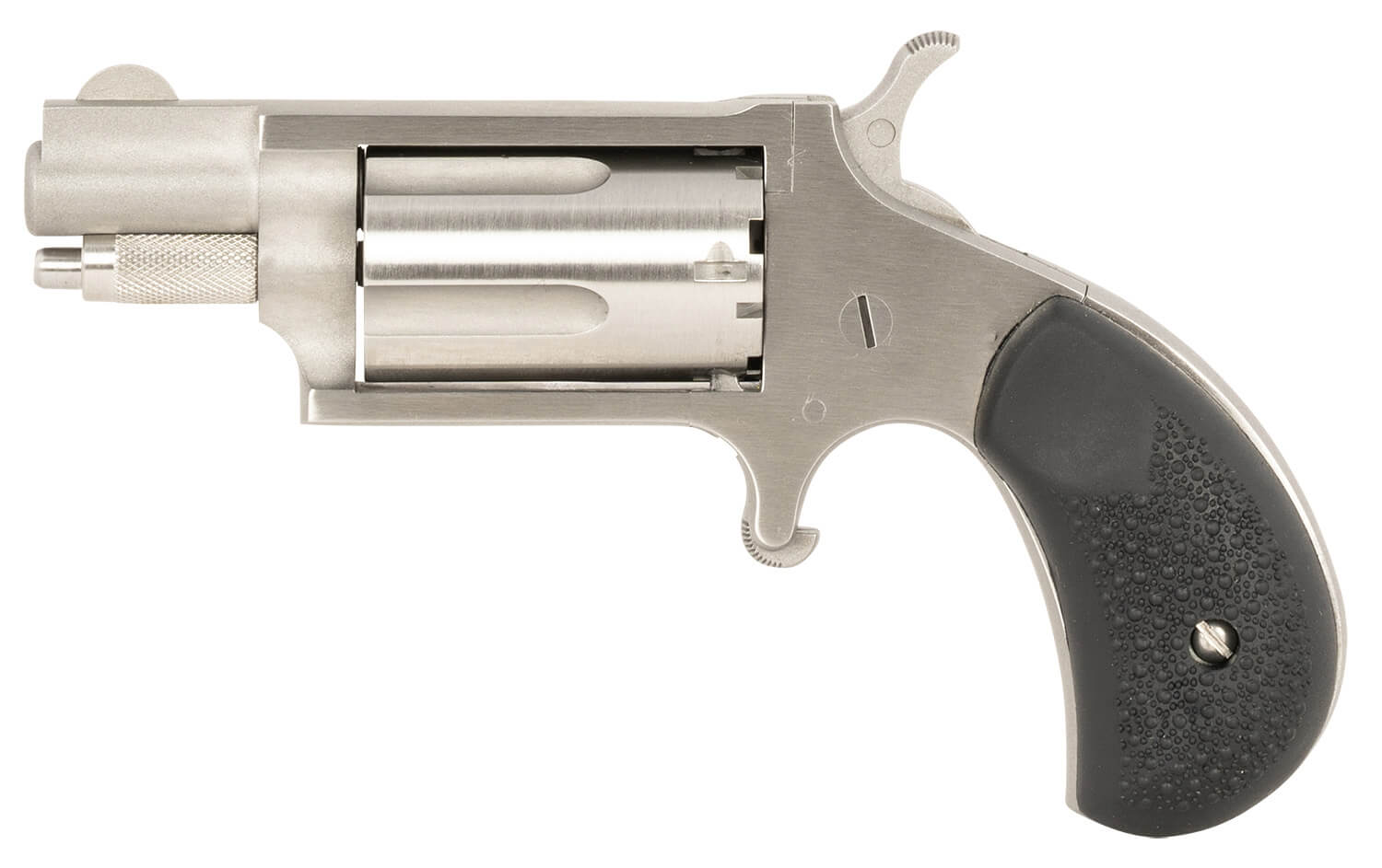North American Arms 22MSGRCHSS Mini-Revolver Carry Combo 22 WMR 5 Shot 1.13" Barrel Stainless Steel Barrel/Cylinder/Frame Black Rubber Grip Includes Exclusive Holster Package - Image 2