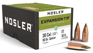 Nosler 59380 E-Tip 30 Cal .308 110 gr Spitzer/ 50rd Box