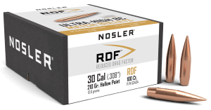 Nosler 53434 RDF Match 30 Cal .308 210 gr Hollow Point Boat Tail/ 100rd Box