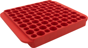 Hornady 480042 Magnum Reloading Block Red Multi Caliber Plastic 50rd