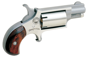 North American Arms 22LRCB Companion SAO 22 Cal #11 Percussion 1.13" 5 rd Stainless Steel Rosewood Birdshead Grip