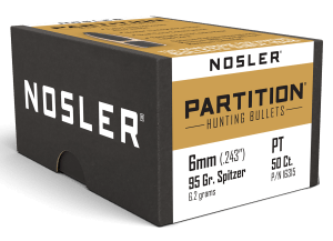 Nosler 16315 Partition 6mm .243 95 gr Partition/ 50rd Box