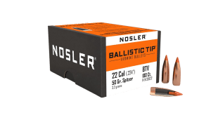 Nosler 39522 Ballistic Tip  22 Cal .224 50 gr Spitzer Point/ 100rd Box